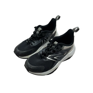 New Balance Black Running Shoes with No-Tie Laces, 11 little kid