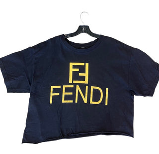 Lookalike Fendi Black Fendi tshirt, Youth large