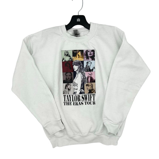 Gildan white Taylor Swift tour sweatshirt, youth medium