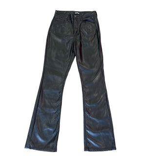 Katie J Black pleather pants, 14