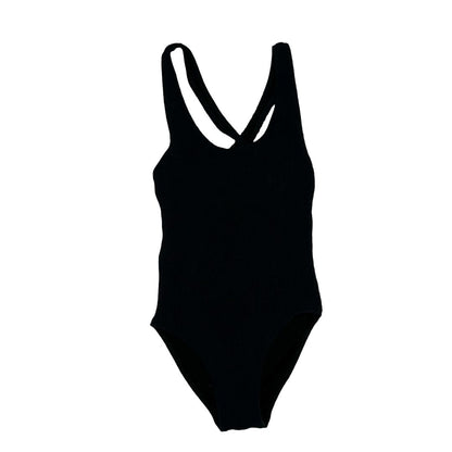 Finger In The Nose black one piece swim suit, 6-7 years