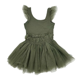 Noralee olive green body suit/tulle skirt set, 6 years