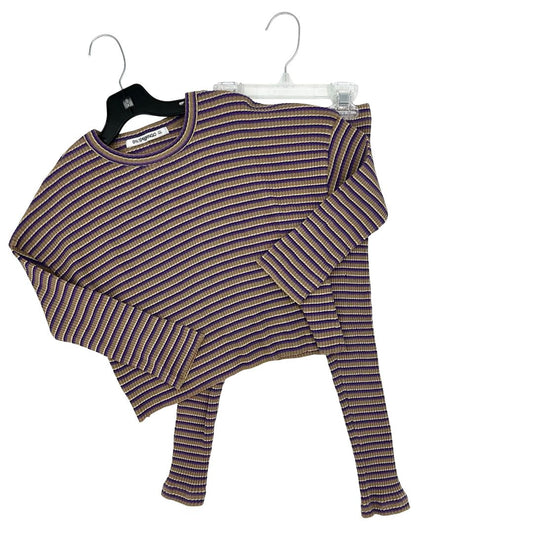 Mingo Kids purple/tan shirt 6-8 years