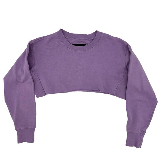 Katie J lavender crop sweatshirt, small