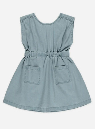 Rylee + Cru Denim Dress with Pockets, 8-9 years