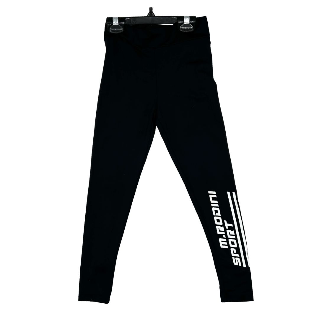 Mini Rodini black workout leggings, 5-7 years