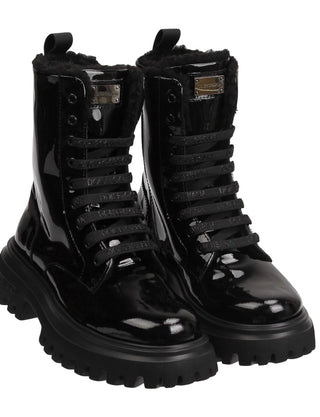 Dolce & Gabbana Black shinny high boots, 29 EU