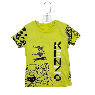 Kenzo neon green jaguar tshirt, 3-4 years