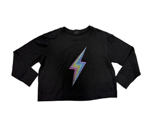 Pixie Lane black long sleeve with lightning bolt, 7 years