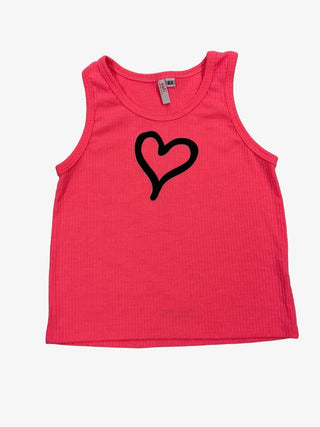 Sofi neon pink tank with heart
