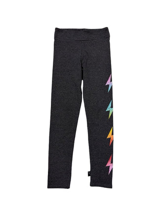 Pixie Lane grey leggings with lightning bolts, 7 years