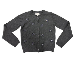 Le chic grey cardigan with bows, 7-8 years