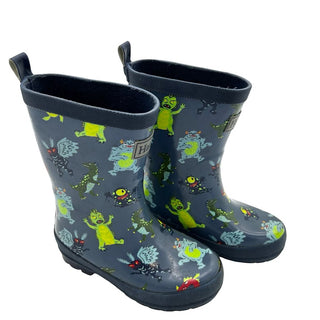 Hatley blue monster rain boots, 10 little kid