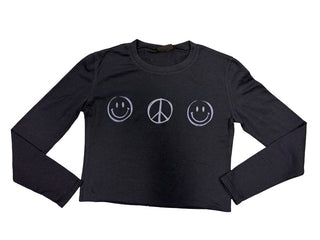Firehouse black graphic long sleeve, small