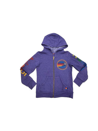 Aviator Nation purple zip up, 4 years