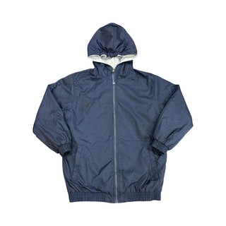 Charles River Apparel Navy windbreaker/rain coat w/tricot lining, 10-12 years (medium)