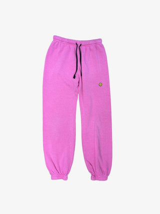 Love Junkie pink sweatpants with smiley face, medium