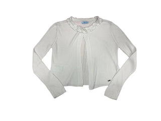 Mayoral single button white cardigan, 7 years