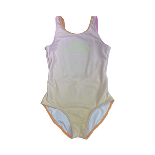 Chloe Pink/yellow sunset one piece swim suit, 6 years