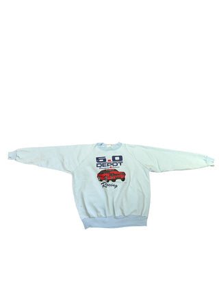 Vintage Brantord Ontario racing blue Crewneck, Women’s xs