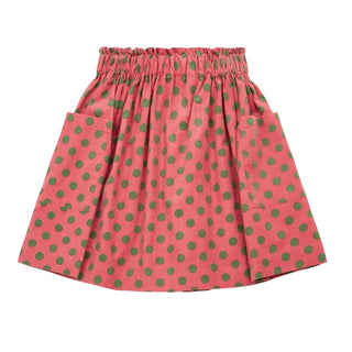 Bonton Red Skirt with Green Polka Dots, 10 years