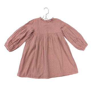 Next Terracotta w/black polka dots dress, 4-5 years