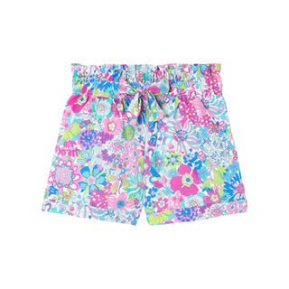 Jacadi Liberty Print Bright Floral Shorts with Tie, 12 years