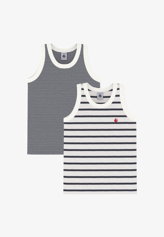 Petit Bateau 2 pack tank tops new in box, 2 years