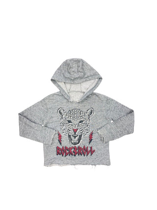 Chaser Grey distressed hoodie with tiger graphic, 10 years