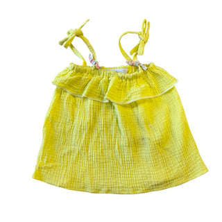 M Comme Mathilde Yellow Flowy Tank Top, 2 years