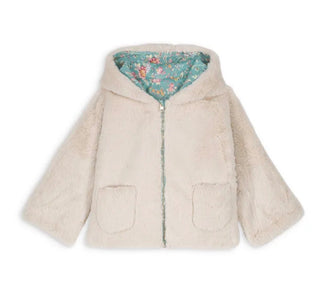 Louise Misha Felvet Reversible Coat - Blue Rosa Damascena New with tags, 8 years