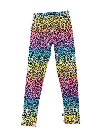 Pixie Lane Leopardprint Rainbow Sparkle Leggings, 6 years