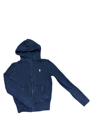 Polo Ralph Laure Navy knit zipup sweater, 8-10 years
