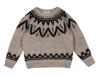 The New Society Black and Taupe Knit Sweatshirt, 8 years