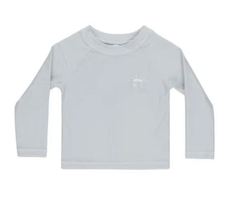 Rylee + Cru Pale Blue Swim Shirt with Logo, 3-6 months