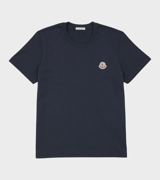 Moncler Navy Blue Tee with Logo Embroidered Patch, 12-14 years