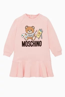 Moschino Logo pink dress, 18-24 months