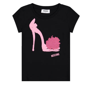 Moschino Black heel  tshirt, 6 years