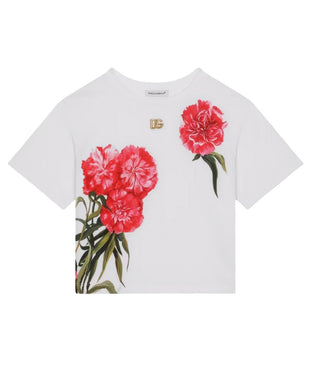 Dolce & Gabbana Floral tshirt with logo, 6 years