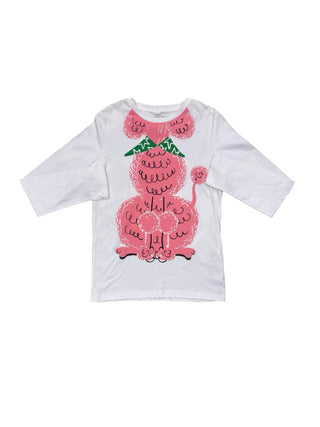 Stella McCartney White longsleeve with poodle, 10 years