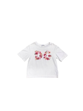 Dolce & Gabanna Floral “DG” white tee, 4 years