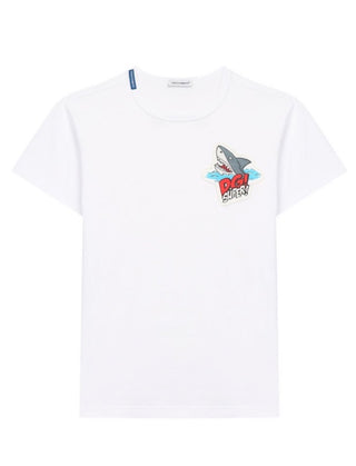 Dolce & Gabbana White shark patch tshirt, 6 years