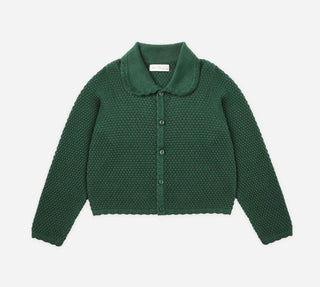 Rylee + Cru Green Collared Button Down Knit Cardigan , 2-3 years