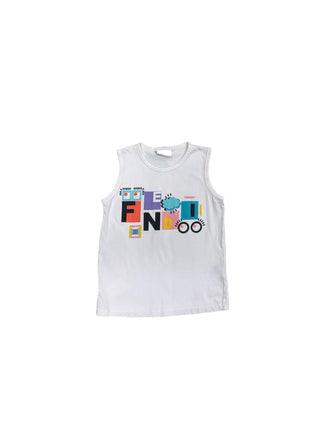Fendi White graphic tank, 6 years