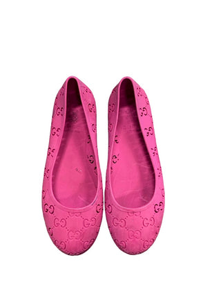Gucci Pink jelly flats, 29 EU