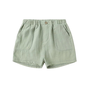 Quincy Mae Green Sweatshorts with Pockets, 2-3 years