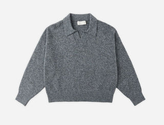 Rylee + Cru Grey Collared Sweater, 2-3 years