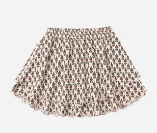 Rylee + Cru Floral Skirt with Scalloped Hems, 2-3 years