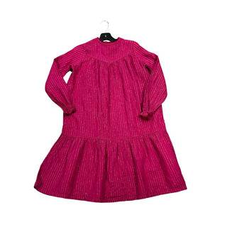 Bonton Long Fuschia Dress with Gold Threads, 10 years