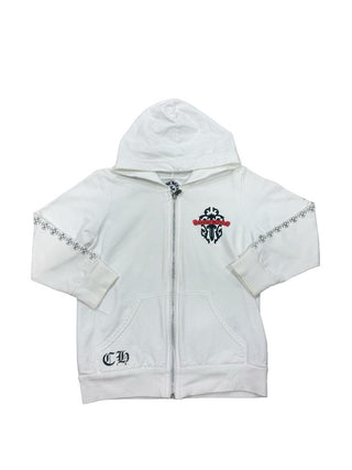 Crome hearts White zipup with logo, 4 years